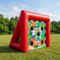 Cible de tir de football gonflable en PVC commercial, but de pénaltys gonflable pour la location d'événements et de fêtes de carnaval