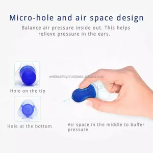 Tapones de silicona reutilizables de seguridad para oídos, marca Welta OEM, para reducción de ruido en viajes y vuelos. - Product Image 6
