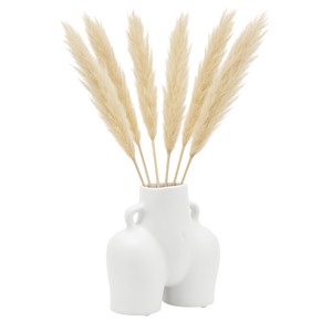 Vaso in ceramica a forma di mezzo corpo astratto, moderno, in gres, per decorare il soggiorno - Product Image 2