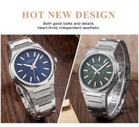 Montre en acier inoxydable, créez votre propre marque personnalisée, montre de luxe pour homme avec logo OEM