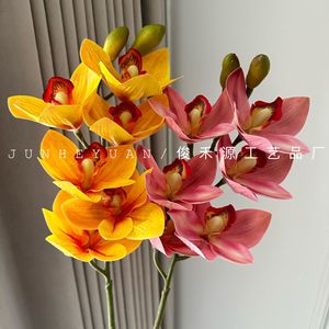 ดอกไม้ประดิษฐ์ ดอกแมกโนเลีย ดอกไม้ผ้าไหม จัดดอกไม้สีส้ม สีเขียว สีแชมเปญ สีชมพู สีแดง สีพีช ตกแต่งบ้าน - Product Image 2