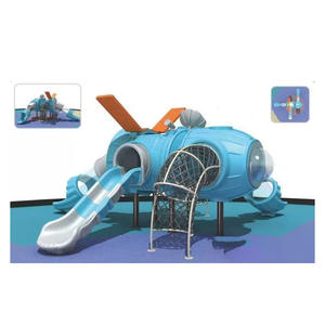 Toboggan sous-marin en plastique moulé par rotation pour enfants, pour l'extérieur et l'intérieur, <span class=keywords><strong>avec</strong></span> filet d'escalade - Product Image 2