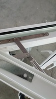 Fenêtre à battant en PVC blanc en stock, 1200*1200mm, simple vitrage trempé transparent 5mm, fenêtres écoénergétiques pour maison, hôtel, bâtiment