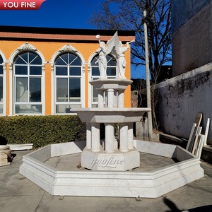 מזרקת שיש עתיקה גדולה מדורגת של YOUFINE עם אריות לפארק אחוזה, חללים חיצוניים יוקרתיים - Product Image 6