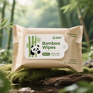 Échantillons gratuits de lingettes pour bébé en <span class=keywords><strong>bambou</strong></span> antibactérien, marque privée, écologiques ou lingettes 100% compostables - Product Image 1