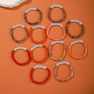 Halloween <b>Beaded</b> <b>Bracelet</b> Set Glass Letter BOO 24 Piece Women Jewelry Spring 2024 Yiwu Origin - Product Image 3