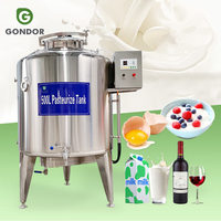 Pasteurisateur UV en lot, cuve de pasteurisation du lait 200L en acier inoxydable, pompe de chauffage électrique, haute précision, automatique, Gondor