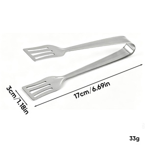 ที่คีบอาหารสแตนเลส ทนความร้อน ที่คีบเสิร์ฟ ที่หนีบย่าง อุปกรณ์ครัวบาร์บีคิว - Product Image 4