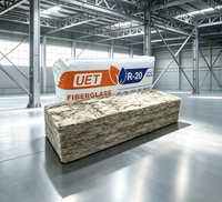 Laine de verre écologique marron R21 6'' conforme ASTM C518, non combustible, pour bâtiments à ossature métallique – Marché américain
