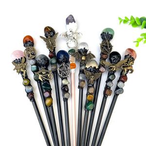 ไม้กายสิทธิ์คริสตัลขายส่ง งานฝีมือคริสตัล ไม้กายสิทธิ์แม่มด คริสตัลอะเมทิสต์ หินคริสตัลบำบัด ไม้กายสิทธิ์เวทมนตร์ - Product Image 6