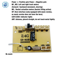 Placa de Circuito de Control Remoto para Excavadora de 2.4G y 6 Canales, Transmisor y Receptor PCB, Repuesto de Placa Base para Excavadora de Juguete RC DIY