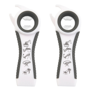 ที่เปิดขวดสแตนเลส ด้ามจับสีขาวและสีดำ ที่เปิดกระป๋องเบียร์อเนกประสงค์สำหรับใช้ในครัวที่บ้าน - Product Image 3