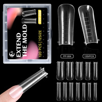 JIEYU Faux Ongles Longs Transparents en ABS, Couverture Complète, 100/120 Pièces, Style Français, Prêts à Porter, Vente en Gros pour Salons de Manucure et DIY à Domicile