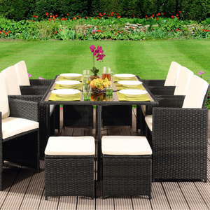 MORE DESIGN Mejor calidad Muebles para el hogar Impermeable Cena Patio Ratán Mimbre Metal Madera Jardín Comedor Mesa al aire libre - Product Image 2