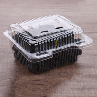 Boîte d'emballage à clapet transparente de qualité alimentaire personnalisée PET blister légumes pomme raisin conteneur à fruits en plastique