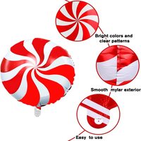Weihnachts-Lebkuchenmann Folienballon-Set Zuckerstangen-Lollipop-Ballons Weihnachts-Winter-Feiertagsparty-Dekorationen Zubehör