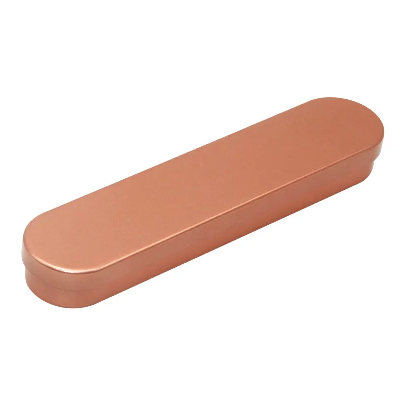 Großhandel benutzer definierte ovale Form Beauty Tools Bleistift Lagerung Metall Zinn Box kosmetische Werkzeuge Verpackung Zinn Fall