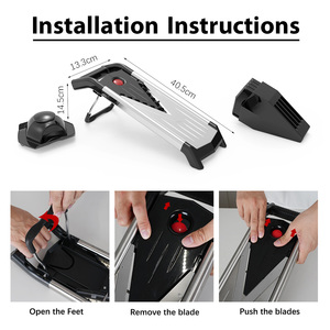Professional Adjustable Mandoline <strong>Slicer</strong> Stainless Steel Food <strong>Slicer</strong> <strong>Vegetable</strong> Potato Chopper Set <strong>Vegetable</strong> Cutter - Product Image 2
