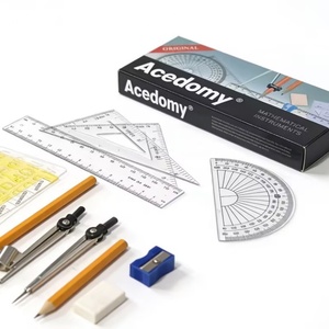 Nuevo Juego de Papelería Estudiantil de Alta Calidad, 13 Piezas, Juego de Matemáticas en Caja Metálica, Lápiz para Dibujar Círculos, Compás - Product Image 3