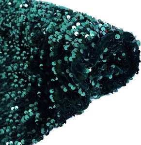Rts Cổ Sáng Bóng Lấp Lánh Long Lanh Màu Trắng Sequins Ren Vải Căng <span class=keywords><strong>Payette</strong></span> Sequin Nhung Vải Cho Thời Trang Ăn Mặc Của Sân - Product Image 2