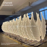 Lampadaire en fer avec ailes d'ange lumineuses, lampe décorative pour centre commercial, dispositif de guidage pour allée centrale, accessoires de décoration d'événements