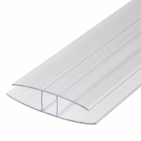 Accessoires pour plaques en polycarbonate : F Snap, profil en U, connecteur en H en polycarbonate