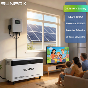 ก้อนแบตเตอรี่เก็บพลังงานแสงอาทิตย์แบบมีกริดไฮบริดส LiFePO4 400Ah <span class=keywords><strong>20kW</strong></span> สำหรับใช้ในครัวเรือน20KWh รับแรงค์51.2V - Product Image 1