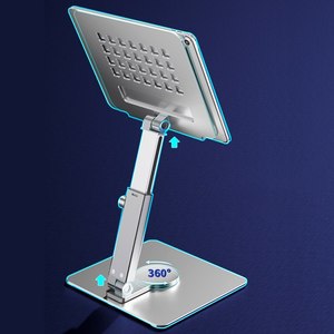 360 ° Supporto da Tavolo Girevole Pieghevole Regolabile in Alluminio per Tablet <span class=keywords><strong>iPad</strong></span> Pro Air 4 <span class=keywords><strong>Mini</strong></span> 12.9 4-14 Pollici Xiaomi Tab - Product Image 4