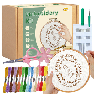 <span class=keywords><strong>Kit</strong></span> <span class=keywords><strong>de</strong></span> <span class=keywords><strong>punto</strong></span> <span class=keywords><strong>de</strong></span> <span class=keywords><strong>cruz</strong></span> bordado hecho a mano 2026 para principiantes forma <span class=keywords><strong>de</strong></span> conejo que incluye instrucciones e hilos - Product Image 1