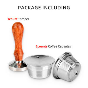 2ฝัก1เซ็ตกาแฟแบบแคปซูลแบบเติมได้เข้ากันได้กับ <span class=keywords><strong>Dolce</strong></span> <span class=keywords><strong>Gusto</strong></span> เครื่องชงกาแฟฝักกาแฟแบบใช้ซ้ำได้ - Product Image 2