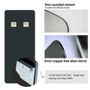 Thông Minh Sang Trọng LED Tường Gắn Đầy Đủ Chiều Dài Gương Kính Lớn Thiết Kế Hiện đại Thân Thiện Với Môi Bền Nhà Phòng Khách Sử Dụng - Product Image 5