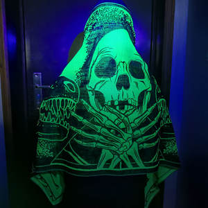 カスタムUV反応性パシュミナスカーフ卸売、音楽フェス用ロングカシミヤ風ショール - Product Image 6