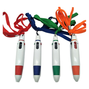 <span class=keywords><strong>Stylo</strong></span> à bille en plastique avec lanière à <span class=keywords><strong>quatre</strong></span> <span class=keywords><strong>couleurs</strong></span> en gros de la publicité Stylos à bille en plastique anti-perte portables personnalisés - Product Image 1