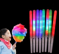 Conos de Algodón de Azúcar LED, Palitos de Malvavisco Brillantes y Coloridos, Luminosos, de Grado Alimenticio, No Tóxicos, Funcionan con Batería de Botón, para Fiestas