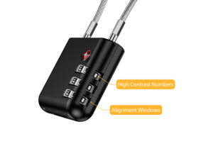 Cadenas intelligent Apple Find My compatible TSA, rechargeable USB-C, avec câble de suivi anti-perte pour valise et sac à dos de voyage - Product Image 3