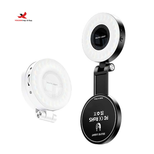 YOUXIN Soporte Magnético para Teléfono con Luz para Selfies, Anillo de Luz LED Recargable de 800mAh, Espejo de Maquillaje Plegable de Bolsillo - Product Image 1