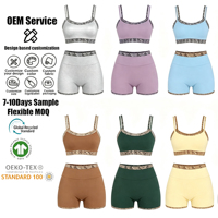 Ensemble de sport deux pièces pour femme : Soutien-gorge de sport fin et short de compression taille haute effet push-up, séchage rapide, idéal pour le fitness et les activités sportives