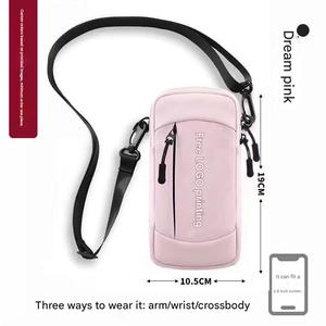 Sac de bras pour téléphone portable imperméable et tendance avec design antichoc et fermeture à glissière en nylon - Product Image 2