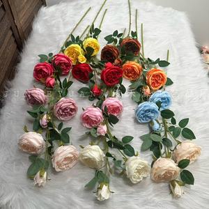 Roses artificielles Junheyuan à branche unique pour décoration de mariage, arrangement floral, décoration intérieure - Product Image 4