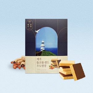 SAMAH Jeju Peanut Dolkorom Sand Big Pouch 12pcs Premium Wafer Cookie Travel Souvenir Dessert Tea Time Snack Bulk Wholesale - Product Image 4