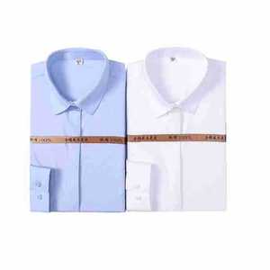 Wrinkle-Free Pure Cotton Long Sleeve Shirt Men's Business White Solid Color Autumn Winter Work Uniform - Product Image 5