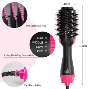 カスタムfer a lisser revlon brush pro tech keratin nano hair straightener rotary hot air brush hair dryer with 110v and 220v