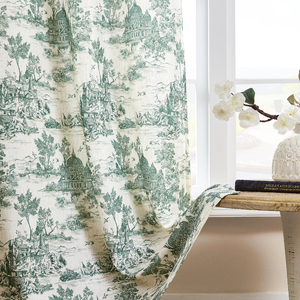 Cortinas <span class=keywords><strong>de</strong></span> Lino Estampadas con Reducción <span class=keywords><strong>de</strong></span> Luz, Estilo <span class=keywords><strong>de</strong></span> Boceto Botánico Floral, Verde <span class=keywords><strong>de</strong></span> Alta Calidad, 1 Pieza, Cortinas Tejidas <span class=keywords><strong>de</strong></span> Zhejiang Plant - Product Image 5