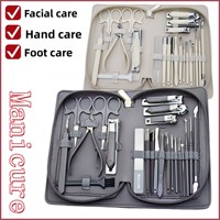 Nouveau kit de manucure et pédicure professionnel de luxe en acier inoxydable, ensemble de coupe-ongles, ciseaux, lime à ongles - Durable, portable, boîte personnalisée avec logo