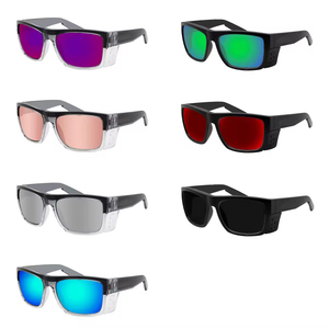 Lunettes de sport Finewell UV400 AS/NZS 1337.1 de haute qualité, monture carrée pleine, revêtement anti-eau de mer, miroir violet, sécurité Z87 - Product Image 2