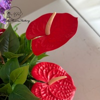 Arrangements floraux artificiels tropicaux en gros, fausses fleurs d'oiseau de paradis et d'anthurium, centre de table pour la décoration d'événements hawaïens