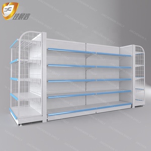 Estantería de Góndola Metálica Reforzada de Doble Cara para Tiendas Minoristas y Supermercados, con Respaldo Ajustable y Montaje Rápido - Product Image 2