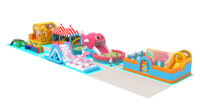 Aire de jeux gonflable intérieure avec château gonflable, piscine à balles et équipements de jeux souples pour enfants, pour centres de divertissement familial