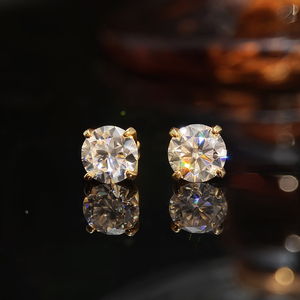 Fashion Stud <b>Earrings</b> Bling CZ 18K Gold Plated Round Cut 5mm 7mm Zircon Dainty <b>Earrings</b> <b>for</b> <b>Women</b> - Product Image 4