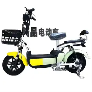 도매 24 작은 전자 자전거 성인 가벼운 전기 자전거 납산 배터리 350W 48v 미니 오토바이 업그레이드 소녀 전기 자전거